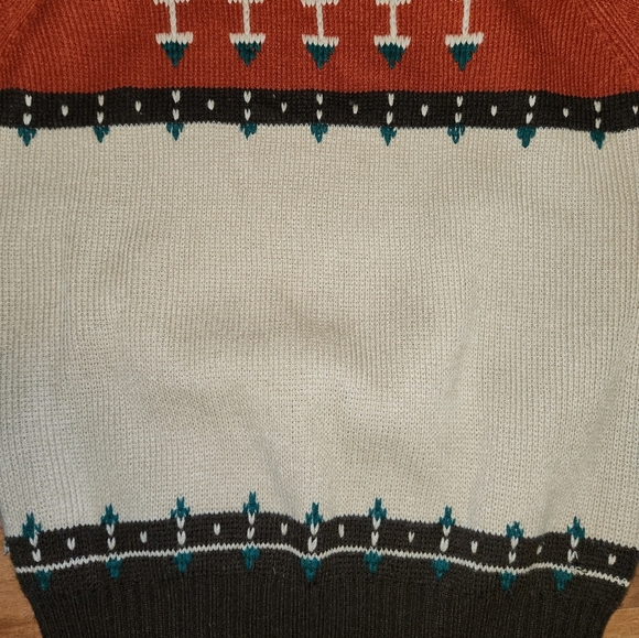 Vintage Ashley Knit Unisex Multicolored Patterned Pullover Sweater Size Large - Picture 2 of 12